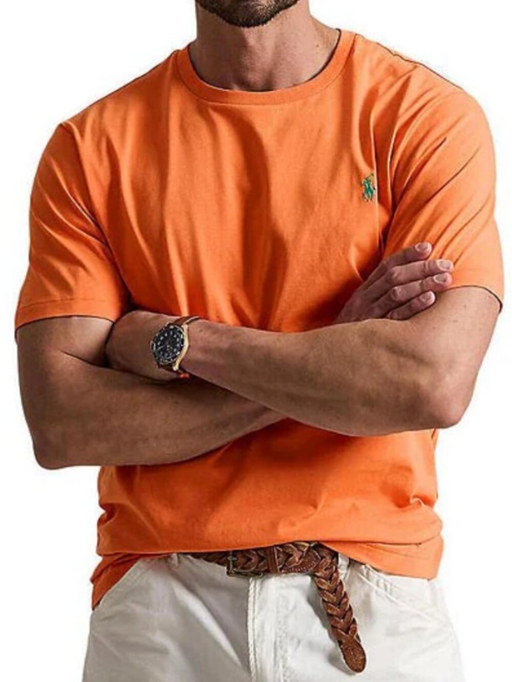 Polo Ralph Lauren Orange Solid Short Sleeve T-Shirt Size Large